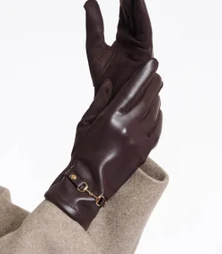 Kunstleren handschoenen Chocoladeboon M