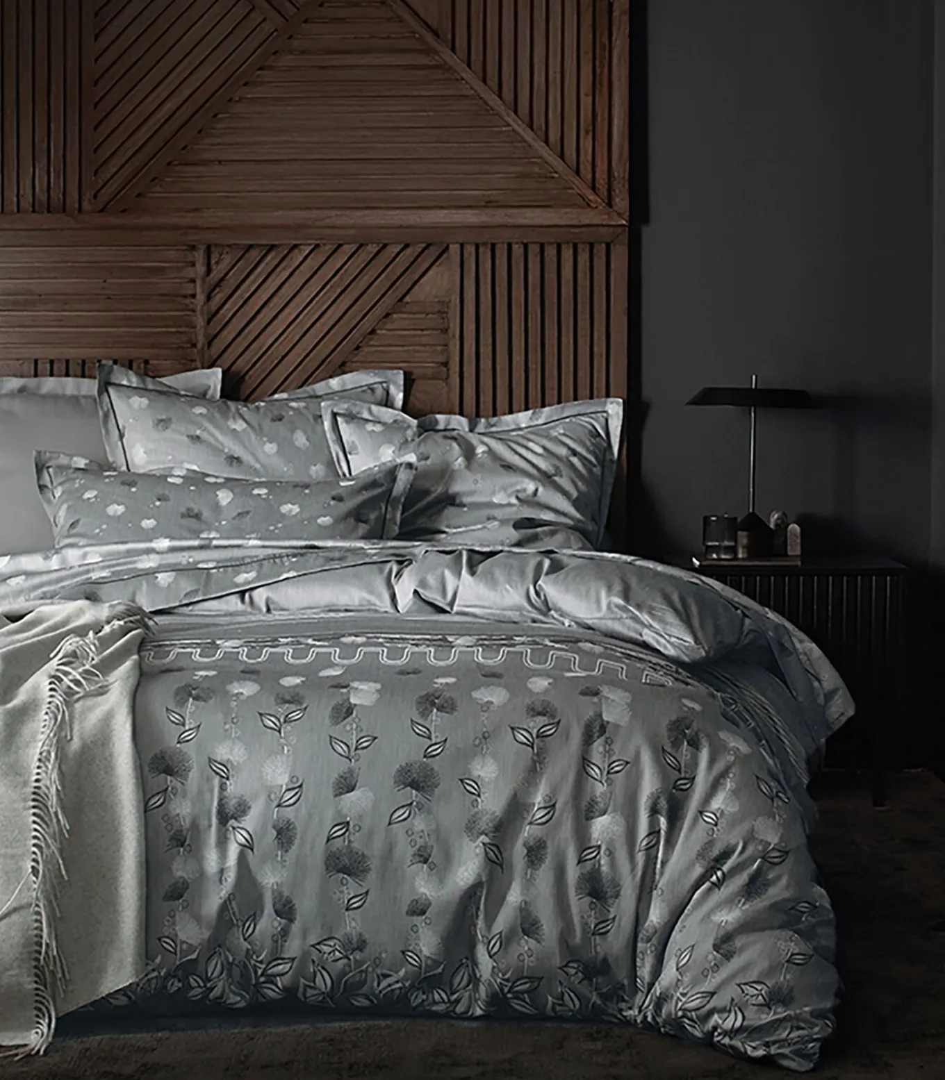 KYOTO Graphite - Kussensloop Jacquard katoen