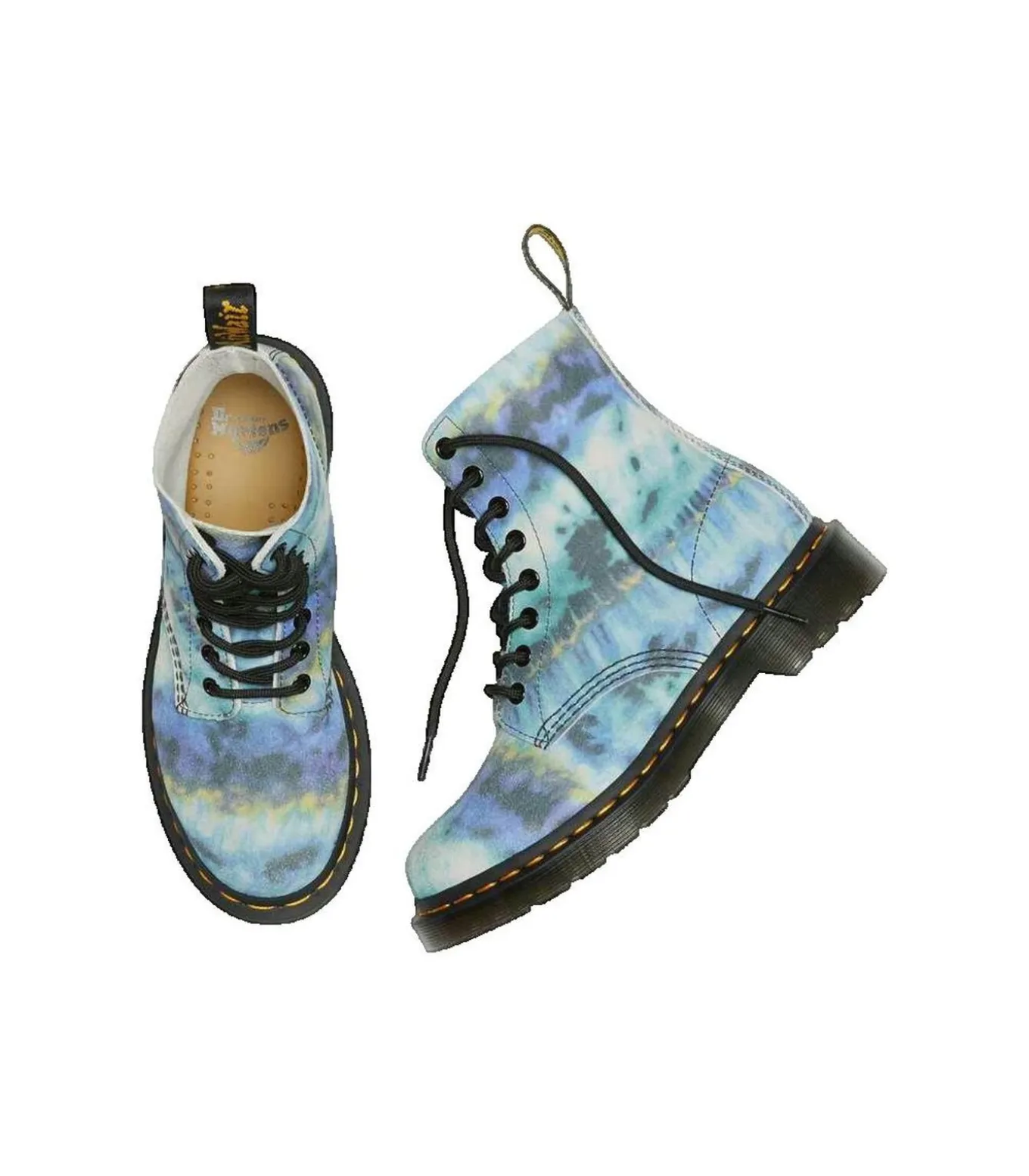 Laarzen Dr. Martens 1460 Pascal blauw Tie Dye suède