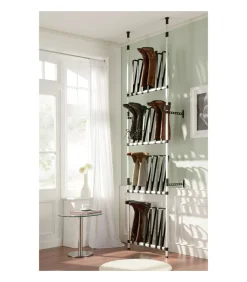 Laarzenrek met stangen telescopisch aluminium