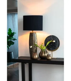 Lampenkap Ovaal Velours - Zwart - 30x15x25cm