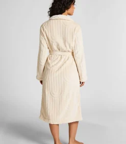 Lange flanellen badjas