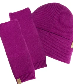 Lange gebreide dameswanten Redcurrant