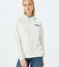 Lange Hoodie met Print en Capuchon
