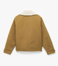 Lange Jas Met Zakdetail Peluskraag