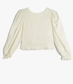 Lange mouw Rechte kraag Blouse