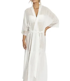 Lange negligé met driekwart mouwen Penelope Mariage