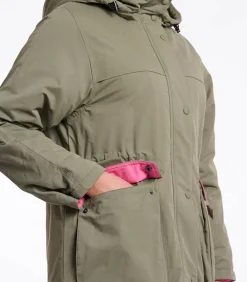 Lange parka met capuchon Groen essen 42