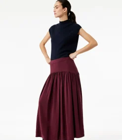 Lange Rok Kloof Modal Plooiend