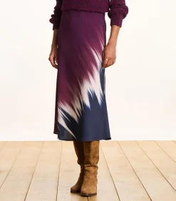 Lange rok met tie & dye print