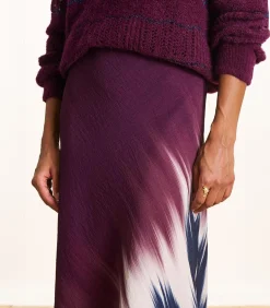 Lange rok met tie & dye print