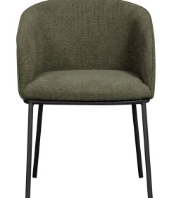Leon Eetkamerstoelen - Bouclé - Bosgroen - Set van 6