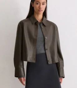 Leren overhemd regular