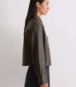 Leren overhemd regular