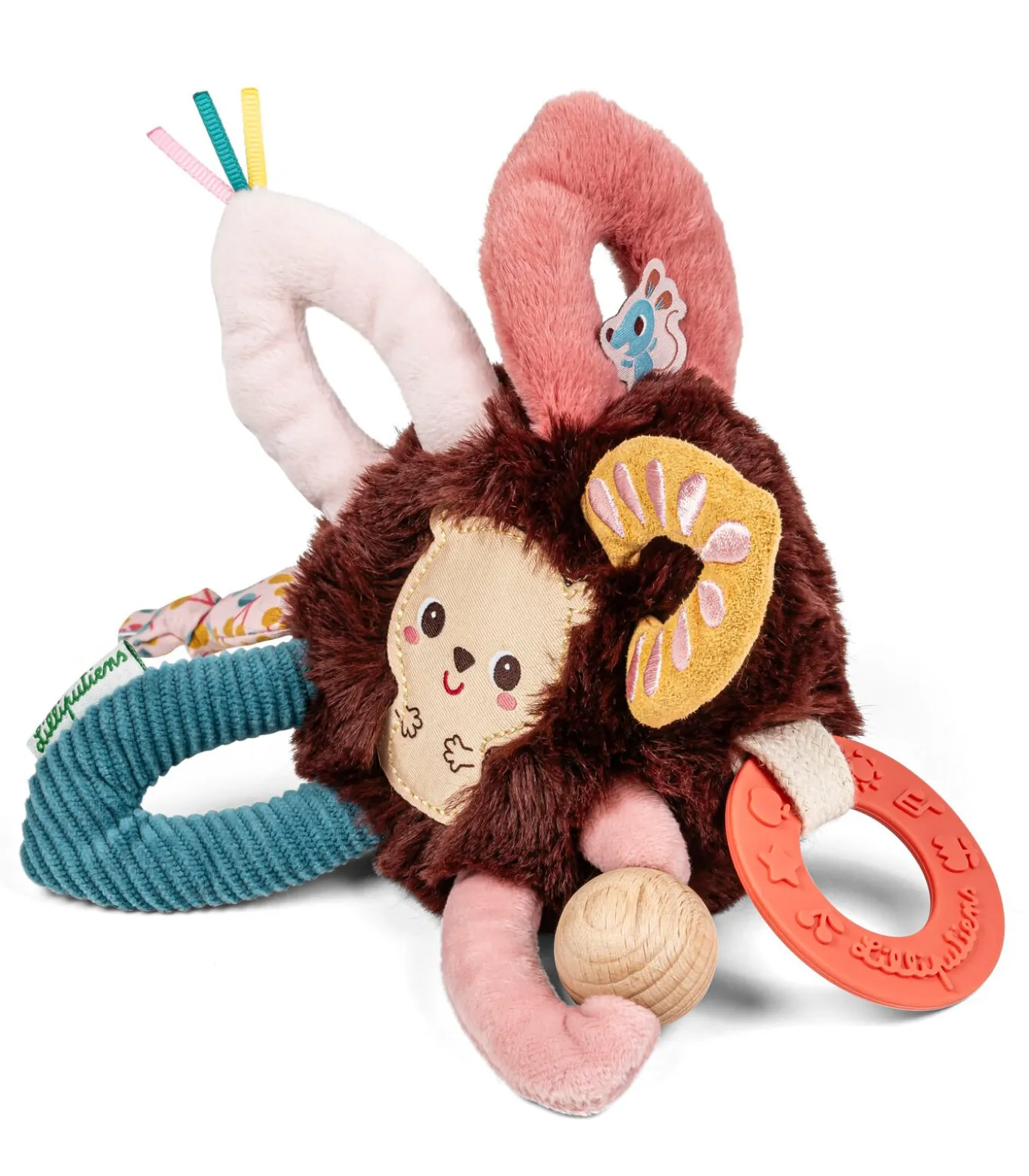 Lilliputiens sensorische bal baby speelgoed Leon de egel - grijprammelaar