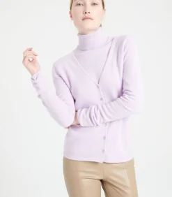 LILLY 7 V-hals vest - 100% kasjmier