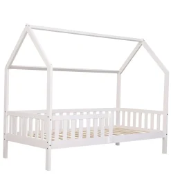 Lit cabane pour enfant 190x90cm blanc MARCEAU