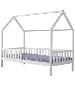 Lit cabane pour enfant 190x90cm blanc MARCEAU