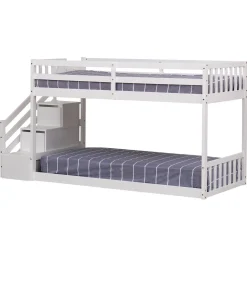 Lits superposés pour enfants 190x90cm blanc CELESTINE