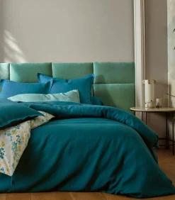 LOUXOR Bleu paon - Laken linnen Stonewashed