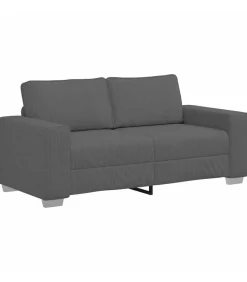 Loveseat bank 140 cm corduroy stof donkergrijs