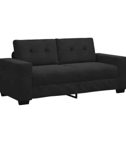 Loveseat bank 140 cm fluweel zwart