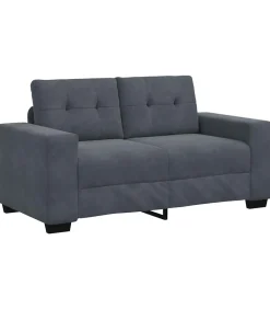 Loveseat bank 120 cm fluweel donkergrijs