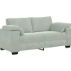 Loveseat bank 140 cm fluweel lichtgrijs