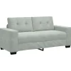 Loveseat bank 140 cm fluweel lichtgrijs