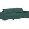 Loveseat met kussen Donkergroen Stof