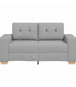 Loveseat met kussen Wolkgrijs Stof