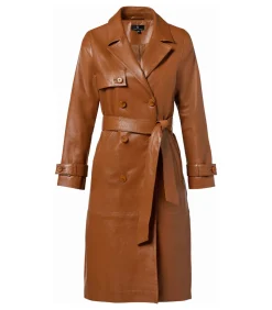 Lyana Leren Jas Cognac