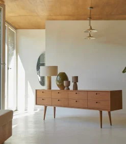 Magda 50's - Lage ladekast van massief mahoniehout