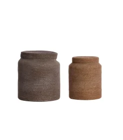 Mand Betania - Donkerbruin - Ø33cm - Set van 2