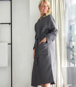 MANOIR Anthracite - Badjas unisex katoen