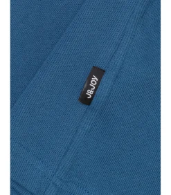 Marineblauw poloshirt voor jongens met logo op de rug