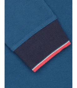 Marineblauw poloshirt voor jongens met logo op de rug