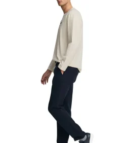 Marineblauw T-shirt met lange mouwen en Polo Club-opdruk Established 2012