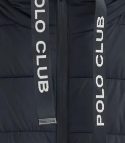 Marineblauwe jas Comet met Polo Club-logo