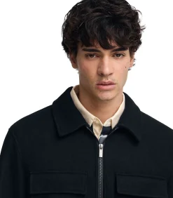 Marineblauwe jas Humbolt met Polo Club-logo