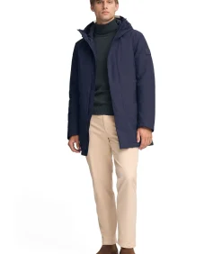 Marineblauwe jas Voguel met Polo Club-logo