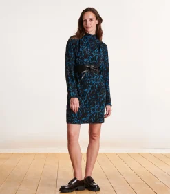 Marineblauwe stropdas riem