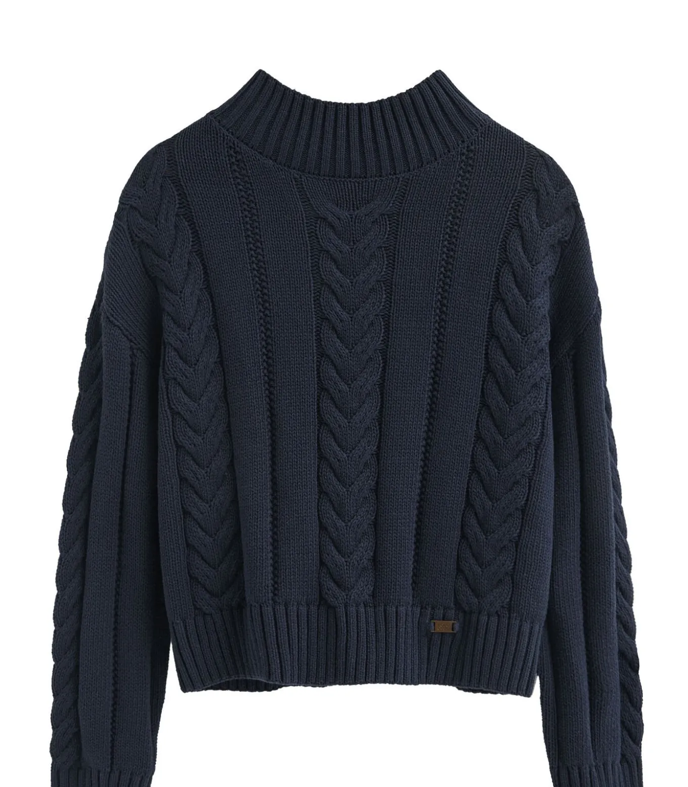 Marineblauwe trui Serena van grof breisel