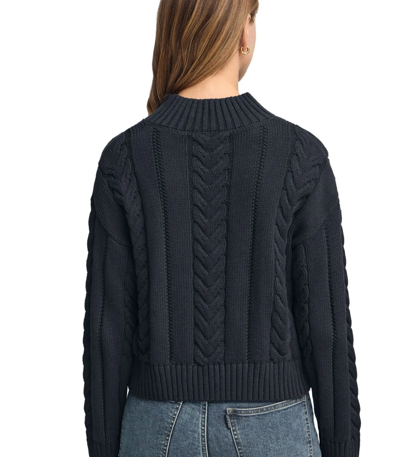 Marineblauwe trui Serena van grof breisel