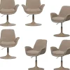 Marten Eetkamerstoelen - Polyester - Zand - Set van 6