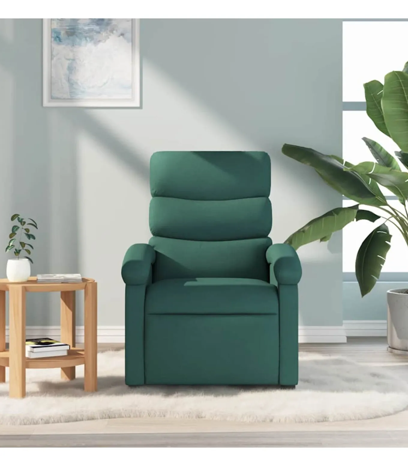 Massagestoel verstelbaar stof donkergroen