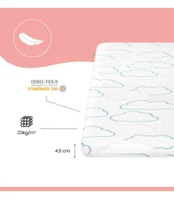 Matras voor reiswieg Eco-ontworpen | COSY'LITE Nomad 60 x 120 cm