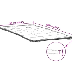 Matrasbeschermer 90x200 cm wit