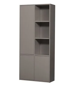 Merel opbergkast - Grenen - Warmgrijs - 100x200x44