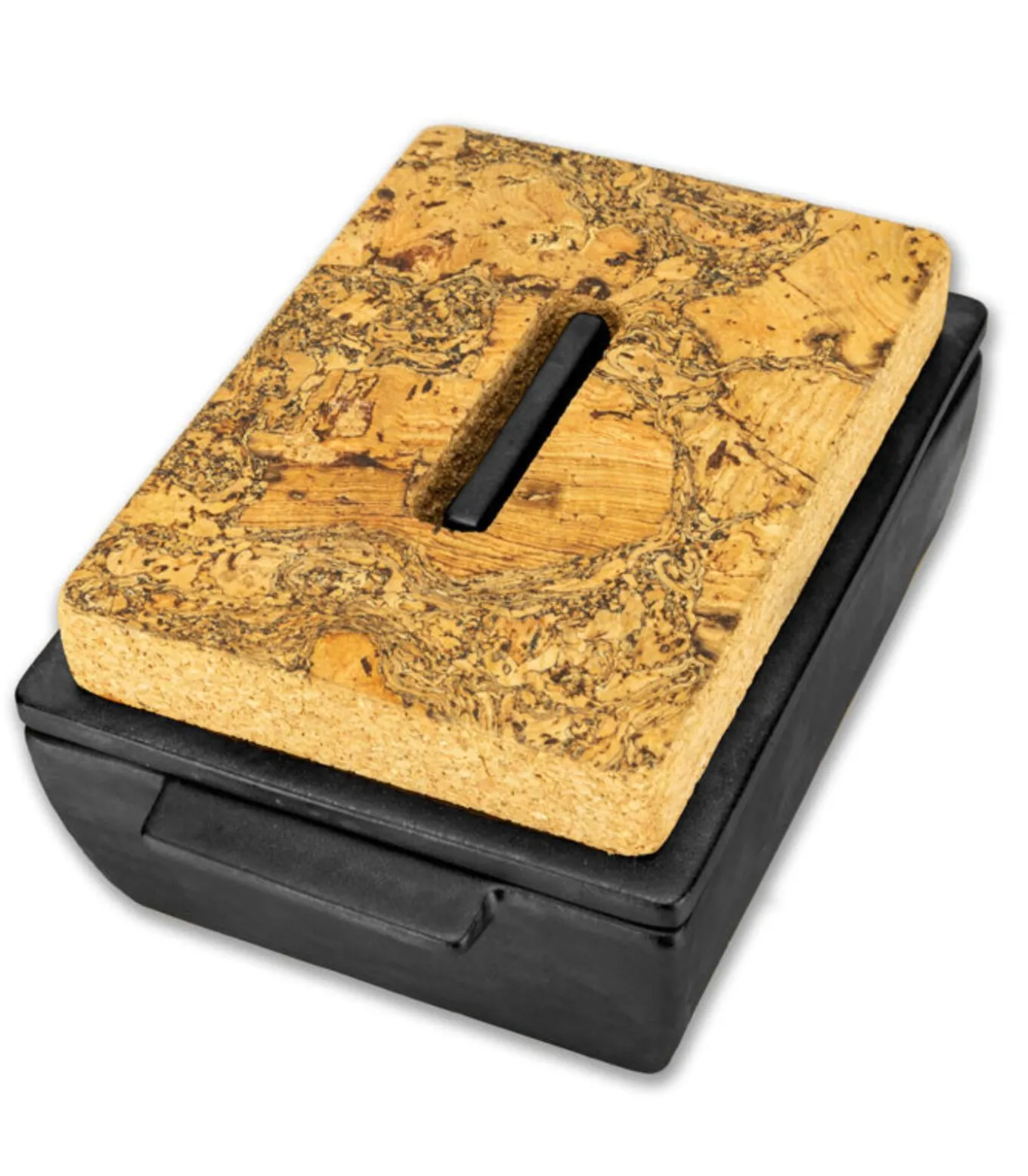 Met deksel en kurk - Ovenschotel 20x13,5x8,5cm - Zwart